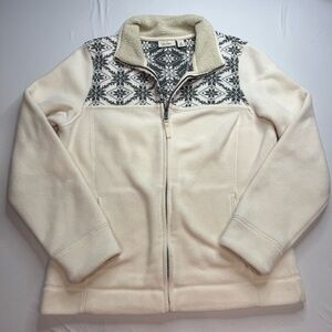 L.L. Bean Women's Snow Jacket in Cream and Gray